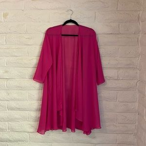 Fuchsia sheer jacket